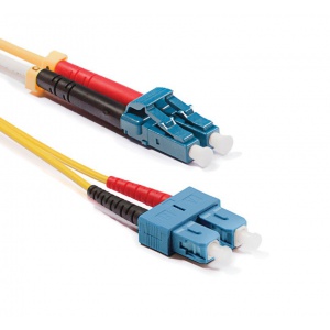 LC-SC Duplex patch kábel, OS2 9/125 µm (ITU-T G.652.D)